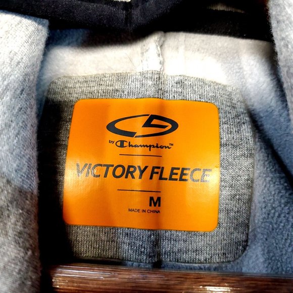 Champion Jacket Womens Medium Gray Black Trim Victory Fleece Athletic Casual - Picture 10 of 10
